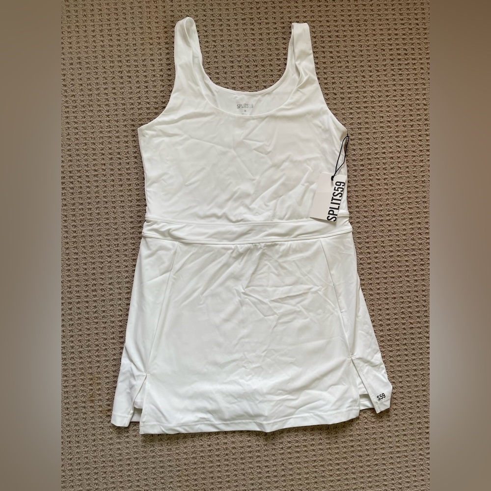SPLITS 59 Martina Rigor Dress-White, Size MED